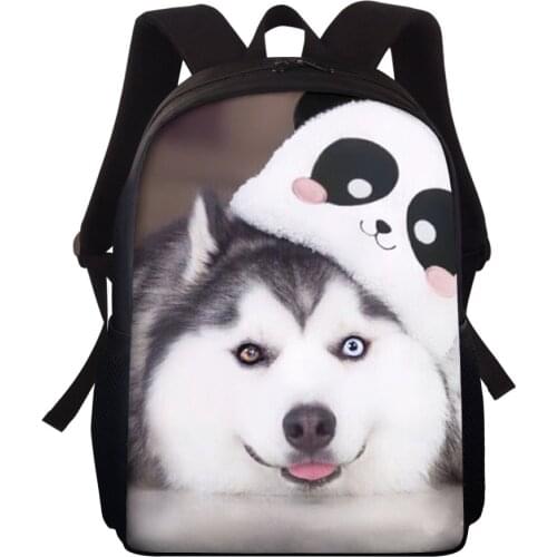 HYCOOL School Bags For Girls Female Laptop Backpack Dog Backbag Children Backpacks Cute Husky School Backpack For Girls Bag Pack