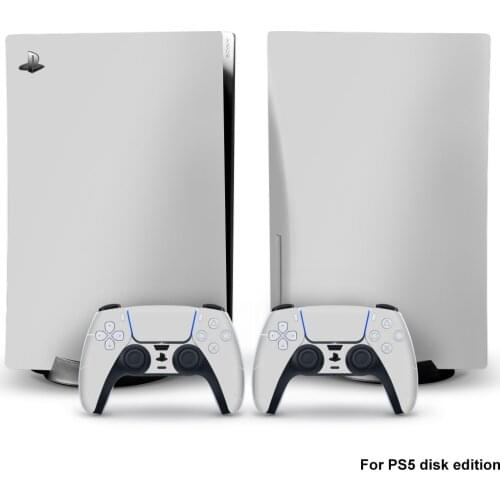 Grey PS5 Standard Disc Edition Skin Sticker Decal Cover for PlayStation 5 Console & Controller PS5 Skin Sticker Vinyl