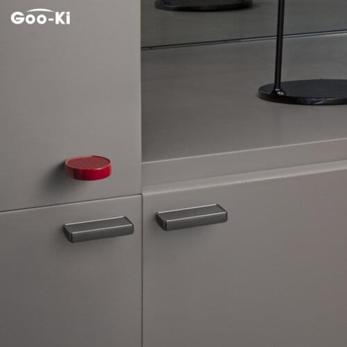 Grid Carpathian Gray Cabinet Knobs Zinc Alloy Glam Drawer Pulls Red Cupboard Door Handle Cabinet Handles for Furniture Hardware