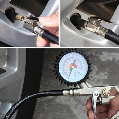 Auto Tire Pressure Gauge For Car Motorcycle SUV Inflator Tools Durable Tire Repair Gun Pumps Compressor For Air Type Pressu A8B4