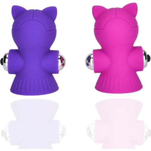 Silicone Nipple Sucker Vacuum Breast Massager Stimulator Suction Body Enhancer Rose Red Purple 2 Colors