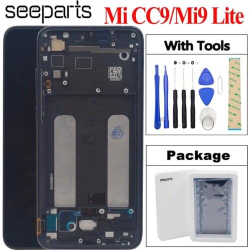 Super AMOLED Screen For Xiaomi Mi CC9 LCD Display Touch Screen Digitizer 6.39'' Mi9 Lite Replacements For Mi 9 Lite M1904F3BGLCD