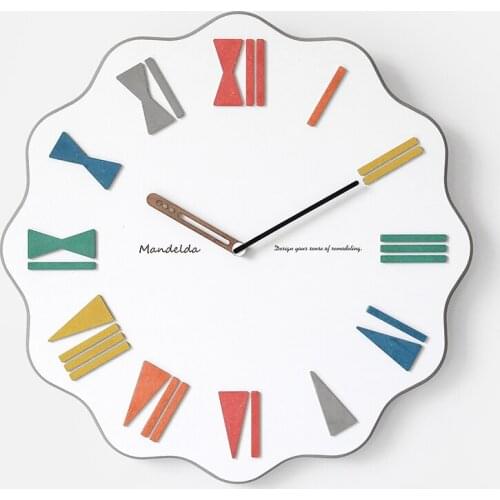 Nordic light luxury clock wall clock living room modern minimalist wall hanging personality creative net red decorative style