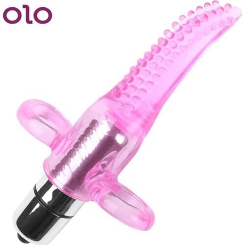 OLO Vibrating Oral Licking Vibrator Clitoris Stimulator Dildo Realistic Tongue Sex Toys for Woman Female