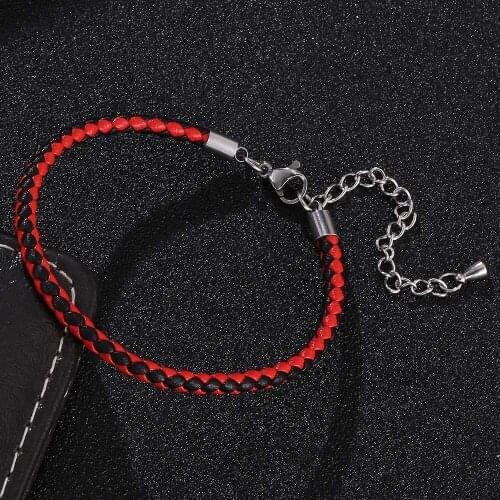 Women Fashion Jewelry Mixed Color Braided Leather Bracelet Lobster Clasp Ajustable Rope Wrist Band Bracelets Brazalete Femenino