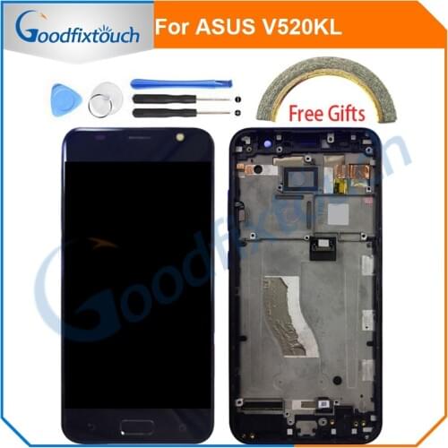 LCD For Asus Zenfone V V520KL LCD Display Touch Screen Digitizer Assembly With Frame For Asus V520KL Repair Parts