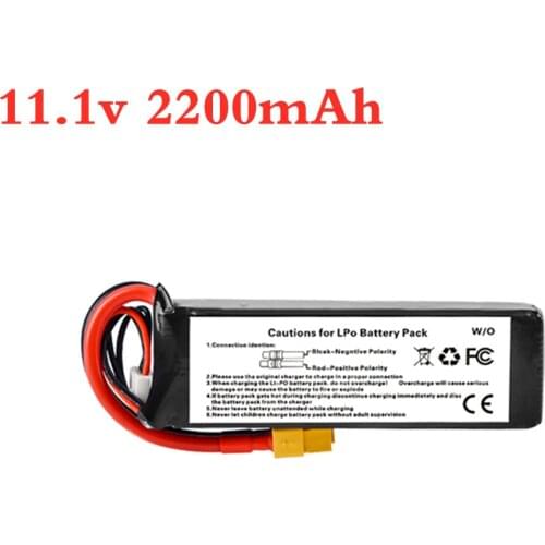 11.1V 2200mAh 3S XT60 Plug For Walkera Runner 250 250-Z-26 RC Helicopter Qudcopter Drone Spare Parts 11.1v Lipo Battery