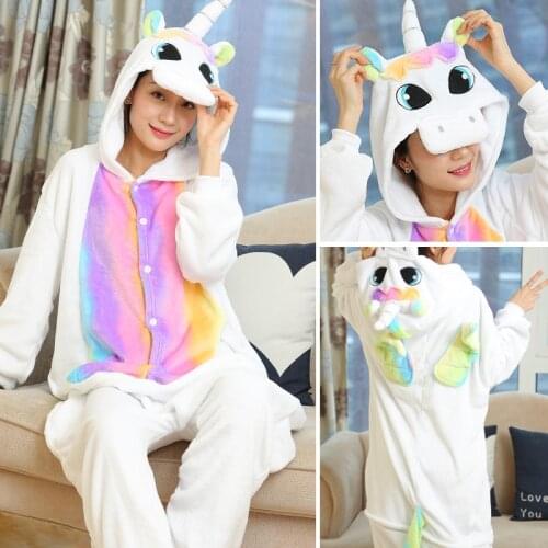 2020 Boys Girls Unicorn Flannel Pajamas Children Sleepwear Animal Pyjamas Stitch 4 6 8 10 12 Years Flannel Animal Kids Onesies
