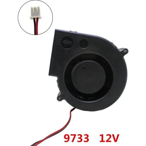 5pcs/lot 9733 blower Cooling fan DC 12V Brushless Fans centrifugal Turbo Fan cooler radiator