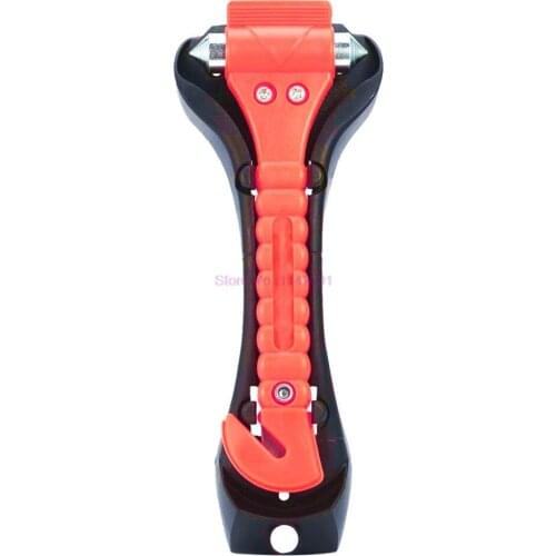 50pcs Mini Car Safety Hammer Life Saving Escape Emergency Hammer Seat Belt Cutter Window Glass Breaker Car Rescue Red Hammer