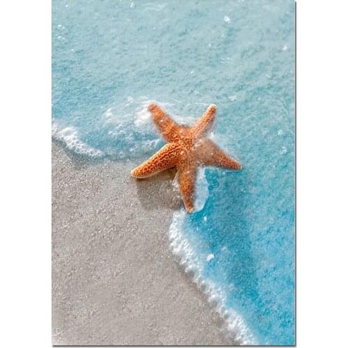 5D DIY Diamond Painting Landscape Starfish Beach Cross Stitch Patterns Diamond Painting kits for Embroidery with Beads