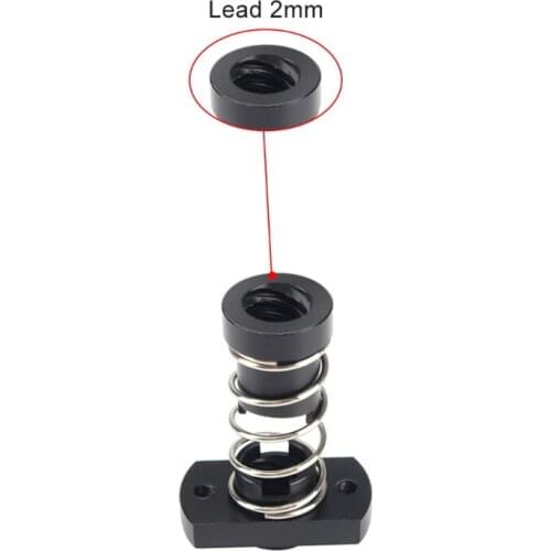 3D Printer T8 POM Anti-Backlash Spring Loaded Nut Elimination 2mm / 4mm / 8mm