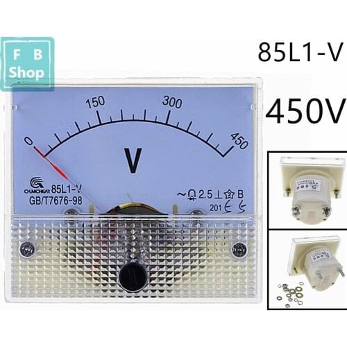 1PCS 450V AC 85L1-V Analog Voltmeter Panel Voltage Meter