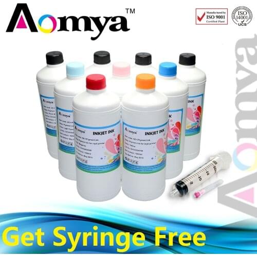 Aomya 16X1000ml Hot Sale Products Specialized Pigment Ink for Epson R800 R1800 Printer 8 Colors/set Refill Ink