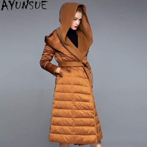 AYUNSUE Womens Jacket Long Down Jacket Warm Winter Coat Female Hooded Women Parkas Fashion Clothes 2020 Mujer Chaqueta 188004