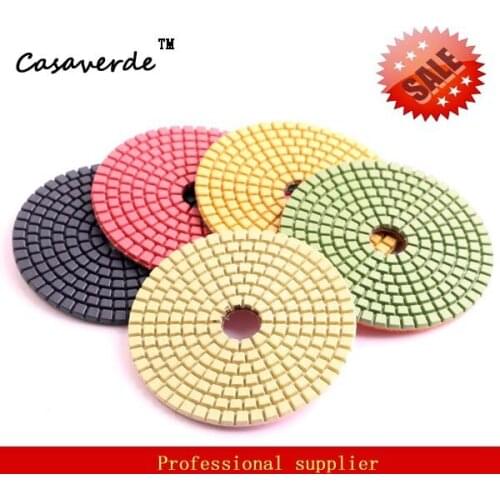Free Shipping DC-7SCPP02 4" Wet Polishing Pads diamond polishing pads for granite and marble Flexible polishing pads