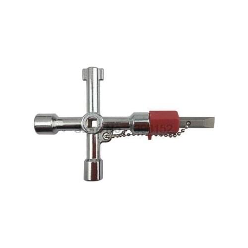 By dhl 100pcs 5 In 1 Cross Switch Key Wrench With Accessories Universal Square Train Electrical Cupboard Box Elevator