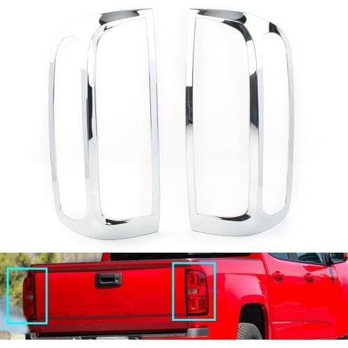 For Chevrolet Folorado 2015-2020 ABS Chrome Car Styling Rear Tail Light Lamp Frame Trim Cover 2Pcs/Set
