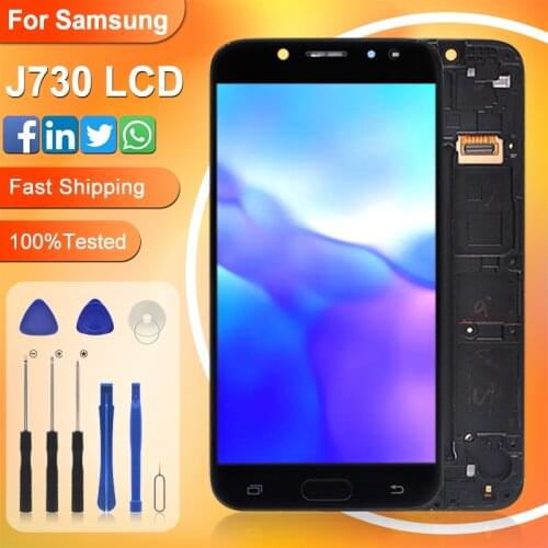 Catteny Amoled J730 Lcd For Samsung Galaxy J7 Pro Display With Touch Digitizer Assembly J7 2017 Screen Free Shipping With Frame