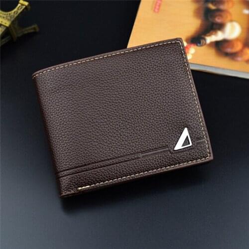 Short Mens PU Leather Wallet Small Wallet Money Bag Wallet Vallet For Wallet Card Holder