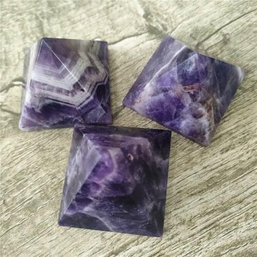 2pcs 45-50mm healing crystals and stones pyramid natural quartz point for home decor