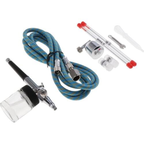 Multi-Purpose Professional Airbrush Kit Dual-Action Spray Air Brush Set for Cake