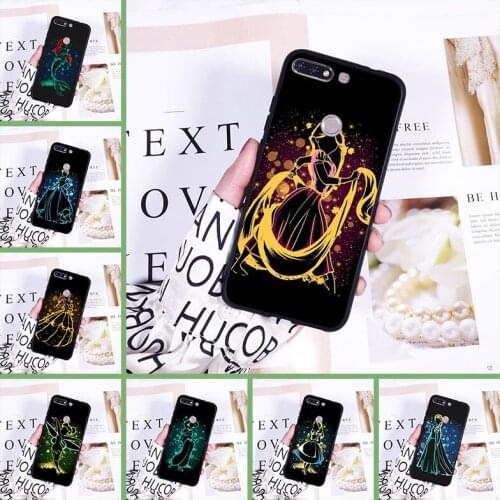 Cartoon Princess Anime Pretty Back Cover For Huawei Honor 7 8 9 10 Lite 7 7S 7X 7A 7C Pro 8X MAX 10 9 8 soft Silicone Phone Case