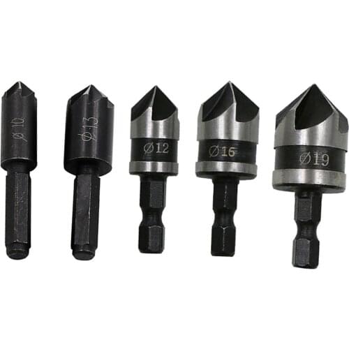 1Pcs 10-19mm Countersink Drill Bit Deburring Tool Set Carpentry Reamer Chamfer For Woodworking