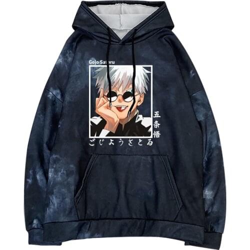 2021 New Anime Jujutsu Kaisen Manga Fashion Womens Hooded Sweatshirt Harajuku Japanese Streetwear Clothes
