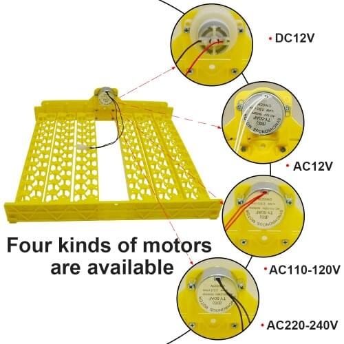 Poultry Hatchery Machine Spare Parts 132 /154 Bird Quail Auto Turn Plastic Automatic Egg Incubator Tray with Turning Motor