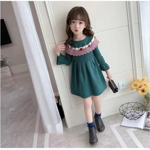 Full Sleeve Girls Dress Birthday Dresses for Kids Childrens Clothing Christmas Dress for 3 6 8 Yrs Girls Vestidos Kids Clothes