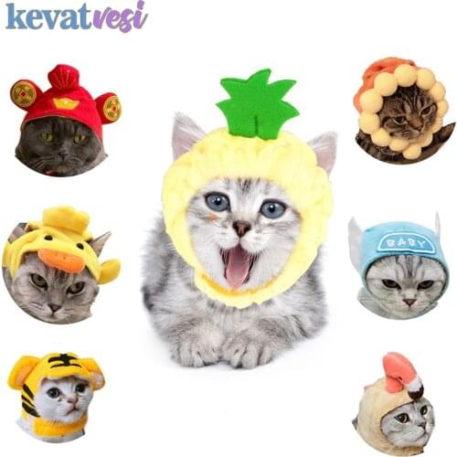 Pet Hat Decorative Party Pet Cap Cute Cartoon Dog Hat Cosplay Costume Decoration for Halloween Cats Small Dogs Pet Accessories