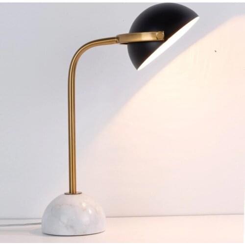 Nordic Simple Creative Table Lamp Wholesale Hotel Room Retro Bedroom Marble Base Bedside Lamplet