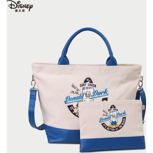 Disney Bag Womens Contrasting Color Different Size Bags Original Design Donald Duck Shoulder Tote Bag Handbag