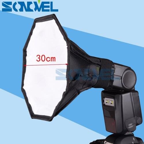 Octagon Flash Diffuser 30cm 12 inch 8 Square Mini Softbox for Canon Nikon YongNuo Speedlite Photo Studio Accessories Soft Box