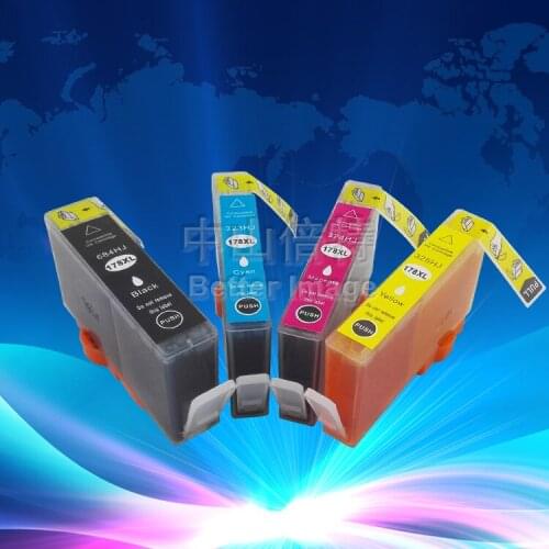 XIMO 12pcs replacement ink for 178XL CN684HJ CB323HJ CB324HJ CB325HJ Compatible ink cartridge for Photosmart 5510 6510 printer