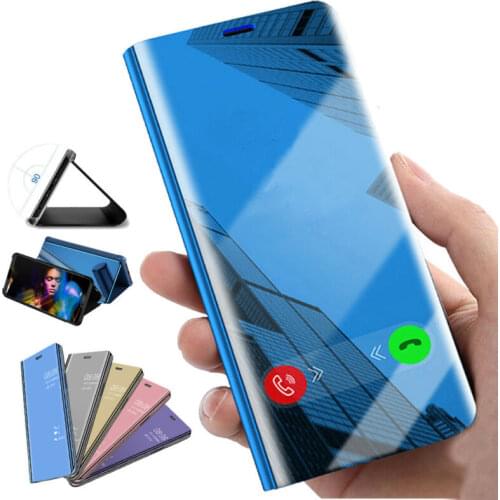 Mirror Smart Case For Huawei P30 Pro P20 Case Clear View PU Leather Kickstand Cover For Huawei P30 Lite P20 Pro Case