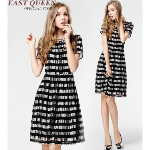 2018 summer plus size clothes black and white striped women dress big size round neck draped loose dress S-4XL NN0583 YQ