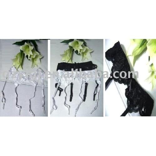 10pcs / lot sexy Lingerie lace garter belt black white AS04