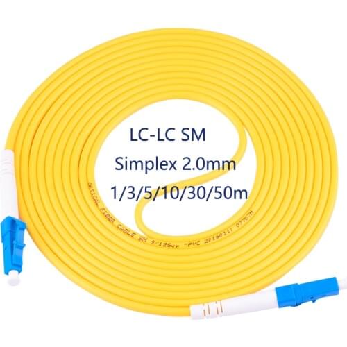 10pcs/Pack LC/UPC-LC/UPC Singlemode SM Simplex Fiber Optical Jumper Fiber Optic Patch Cord 1m/3m/5m/10m/30m/50m
