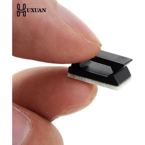 100Pcs Car Self-adhesive Rectangle Holder Wire Tie Clamp Clips Cord Cable Fixer Organizer Drop Adhesive