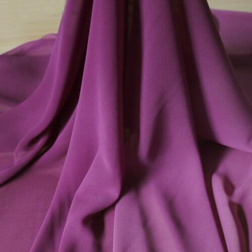 100cm*148cm Grape Purple Gradual Gradient Chiffon Fabric Sheer Tissue Shaded Color Dance Dress Material