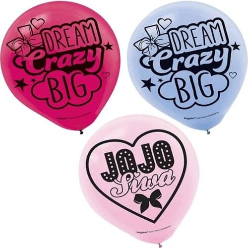 12Pcs/set Jojo Balloons Party Supplies Pink Dream Crazy Big Latex Balloons Birthday Decorations Favors for Kids Girl Princess