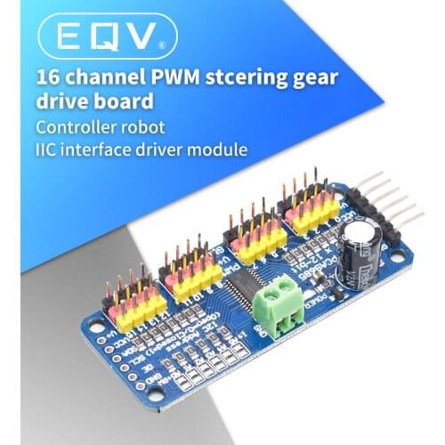 16-Channel 12-bit PWM/Servo Driver - I2C interface - PCA9685 for Arduino Raspberry Pi DIY Servo Shield Module