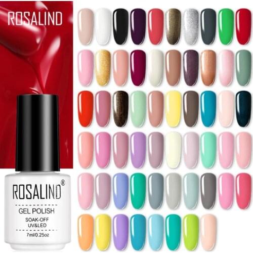 200pcs ROSALIND Gel Polish Set Manicure for Nails Semi Permanent Vernis top coat UV LED Gel Varnish Soak Off Nail Art