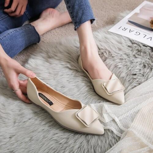 2021 Summer Square-head Women Flat-bottom Shoes Plus Size 42 43 Female Office Ladies Casual Flats Mother Shoes zapatos de mujer