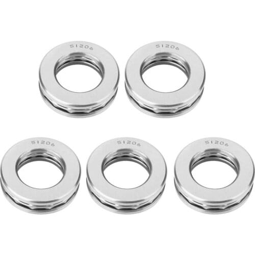 5Pcs Mini Plane Axial Thrust Ball Bearing High Accuracy Double Sided Sealing Stamping Convex Track Single Column Ball Bearing