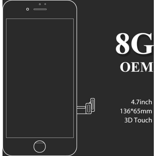 5 Pcs OEM For iPhone 8 LCD 4.7" Display Screen +Touch Digitizer Replacement Assembly (camera ring+ear mesh+sensor ring)