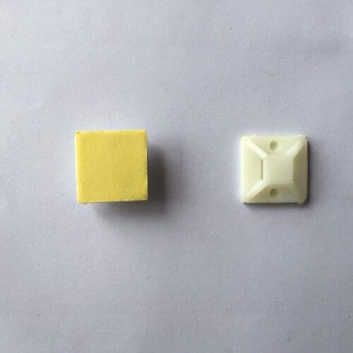 50Pcs white Adhesive type tie wiring fixed chuck positioning piece of 30 X 30mm Cable Tie Holder