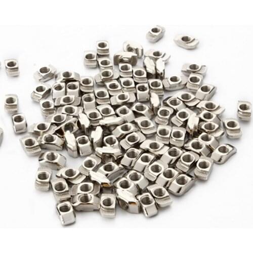 50Pcs M3/M4/M5 For 20 Series T Slot Nut Sliding T Nut Hammer Head Nut Aluminum Extrusion Fasten Connector